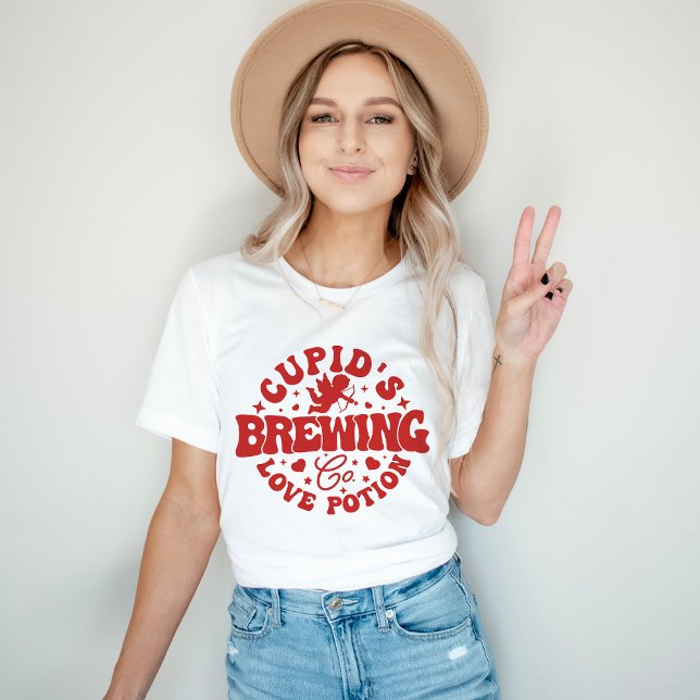 Cupid's Brewing Co Niedlich Coffee Valentine's Day T-Shirt (Von Creator hochgeladen)