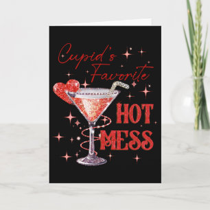 Cupids chaotischer Valentins-Martini-Liebeskunst-S Karte