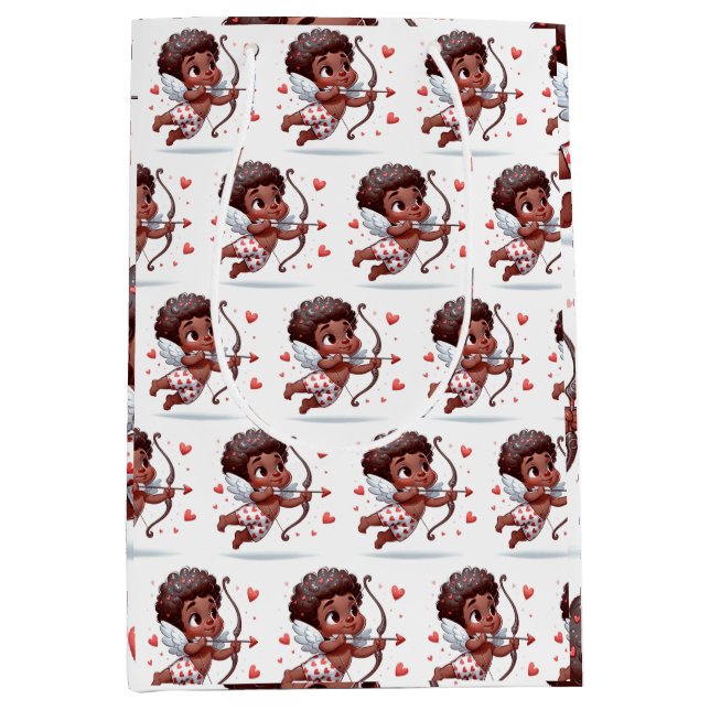 Cupid's Charm ist mein Valentin Mittlere Geschenktüte (Vorderseite)