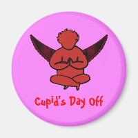 Cupid's Day Off - Valentins Yoga Magnet