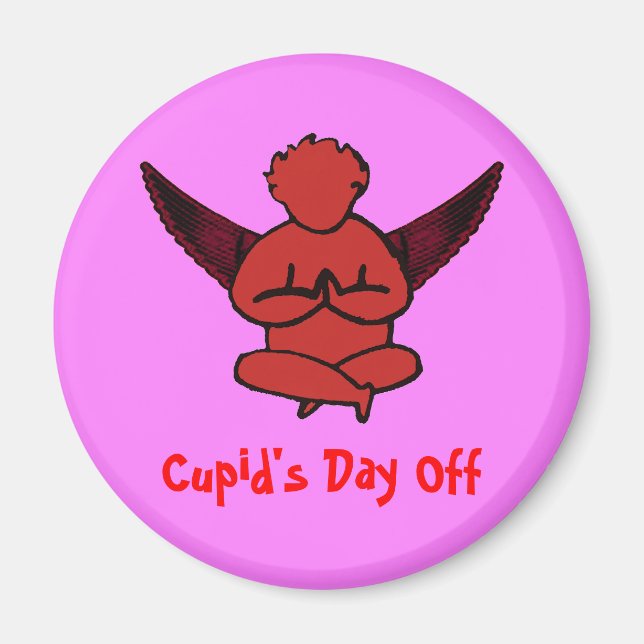Cupid's Day Off - Valentins Yoga Magnet (Vorne)