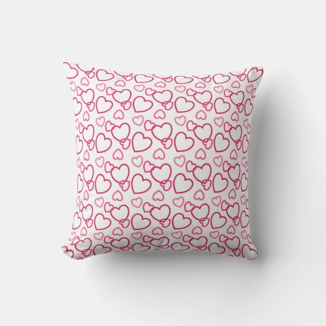 Cupid's Delight: Herzmuster Kissen (Vorderseite)