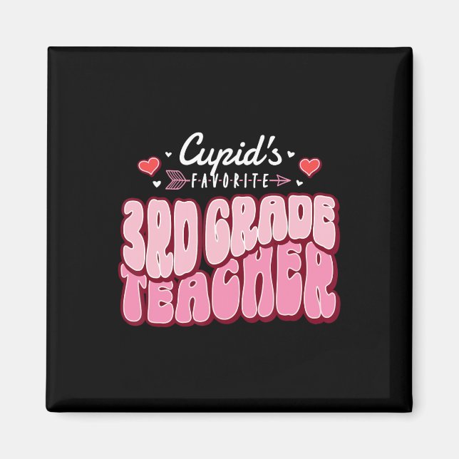 Cupid's Favorite 3rd Grade Teacher Valentine's Day Magnet (Vorne)