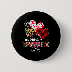 Cupids Favorite Cma Nurse Valentine Buffalo Karier Button