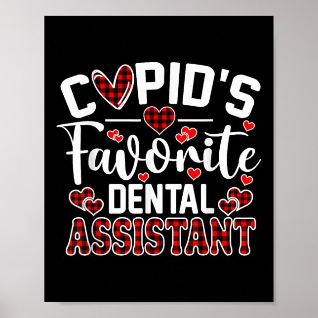 Cupids Favorite Dental Istant Funny Valentinstag Poster (Vorne)