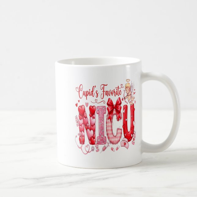 Cupids Favorite Nurse Nicu Valentines Day Shirt Nu Kaffeetasse (Rechts)
