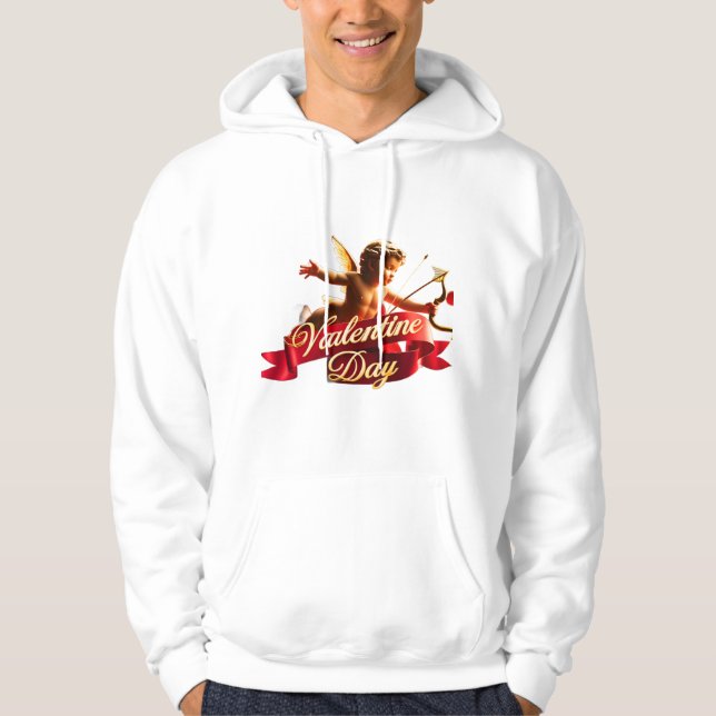 "Cupids Flug: Ein Valentinstag-Elegance" Hoodie (Vorderseite)