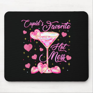 Cupids Hot Mess Coquette Valentinstag Martini Vale Mousepad