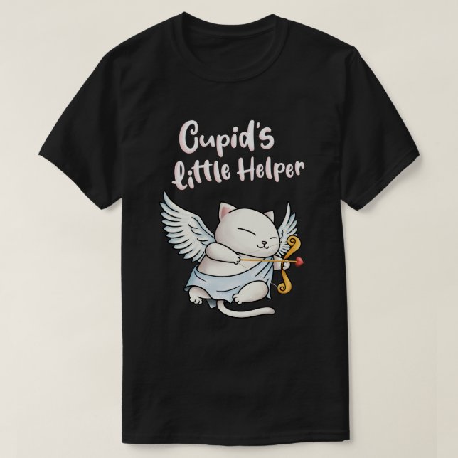 Cupids Kleine HelferValentine Cat T-Shirt (Design vorne)