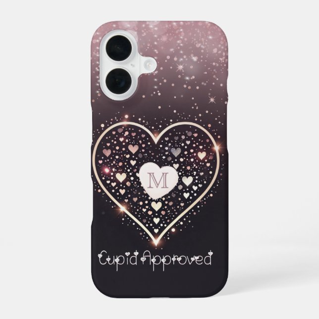 Cupids Konfetti-Herz iPhone 16 Hülle (Rückseite)