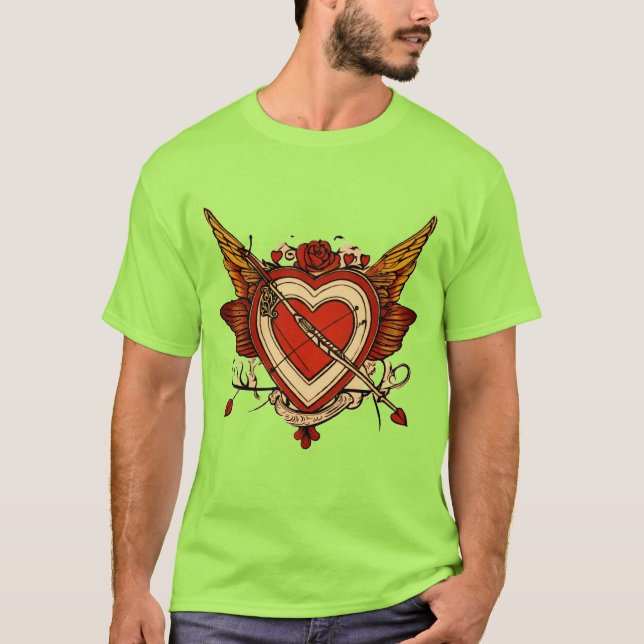 Cupids Liebe Arrow T - Shirt Design (Vorderseite)