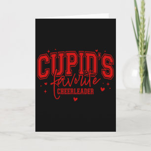Cupids Lieblings-Cheerleader Pink Valentinstag-Jub Karte