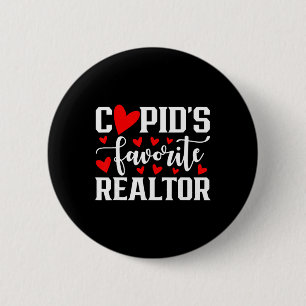 Cupids Lieblings-Makler Süßes Herz Valentinstag Da Button
