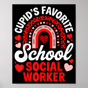 Cupids Lieblings-Schulsozialarbeiter Valentinstag Poster