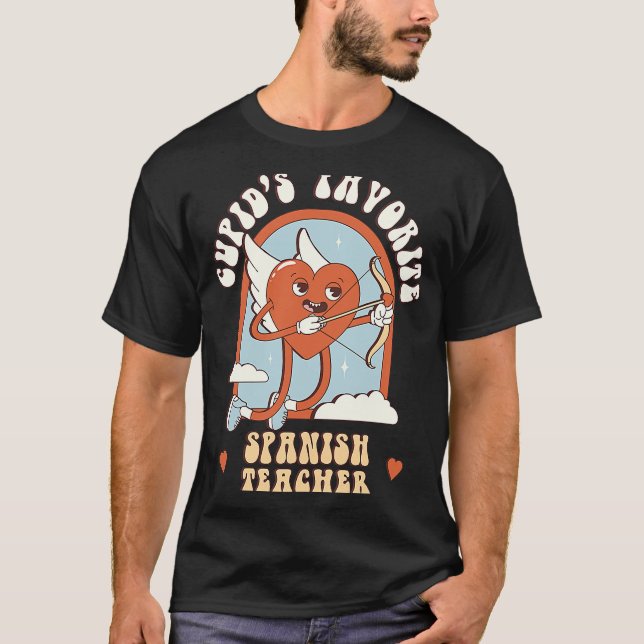Cupids Lieblings-Spanischlehrer Niedlich Groo T-Shirt (Vorderseite)