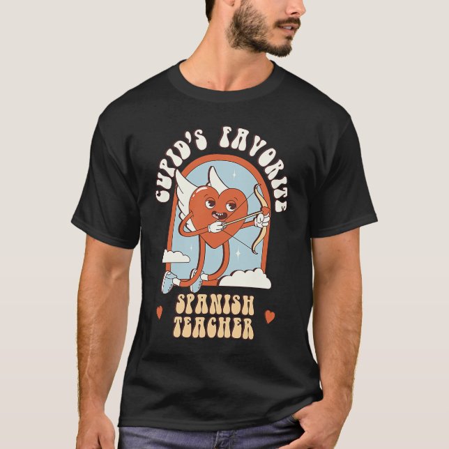 Cupids Lieblings-Spanischlehrer Niedlich Groo T-Shirt (Vorderseite)
