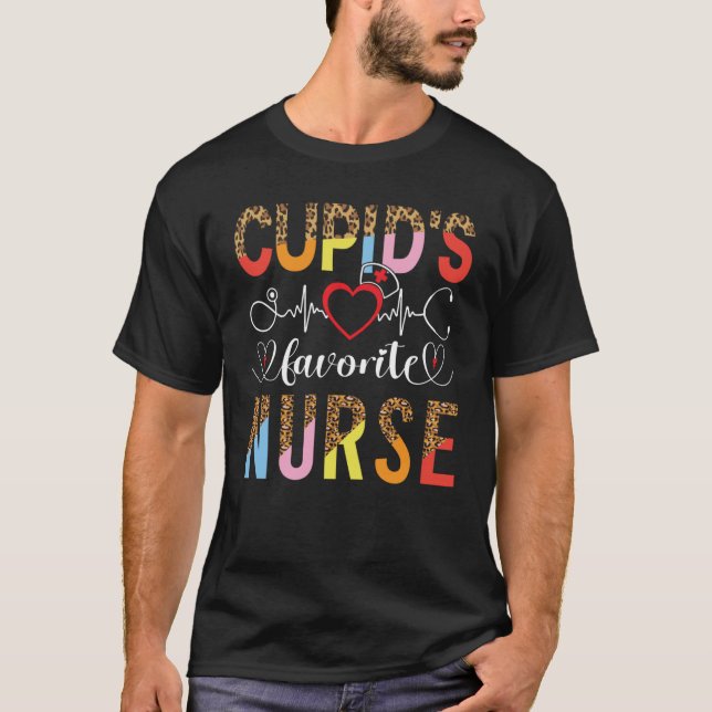 Cupids Lieblingskrankenläufer-Valentinstag T-Shirt (Vorderseite)