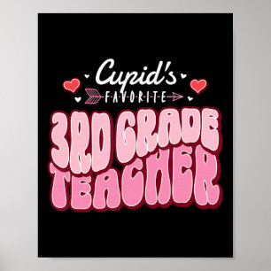 Cupids Lieblingslehrer der 3. Klasse zum Valentins Poster