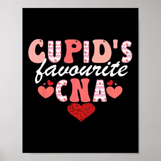 Cupids Lieblingsnahrung mit Cna Valentine-Zertifiz Poster (Vorne)