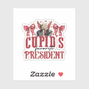 Cupids Lieblingspräsident Valentine Trump Aufkleber