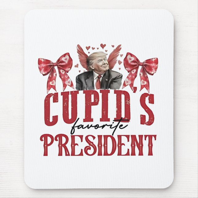 Cupids Lieblingspräsident Valentine Trump Mousepad (Vorne)