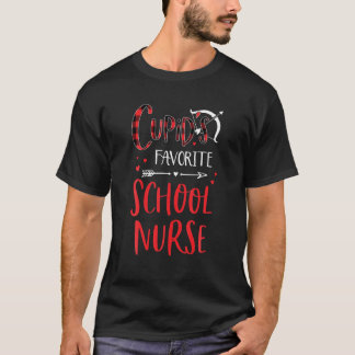 Cupids Lieblingsschulkur Red Kariert Valentine' T-Shirt