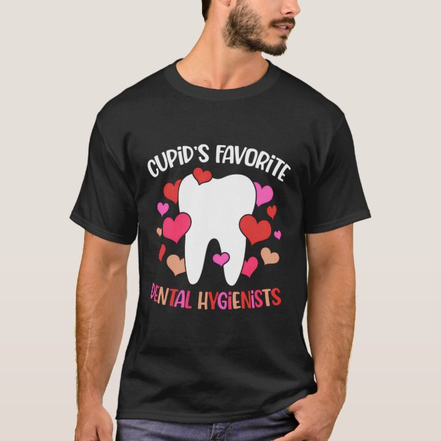 Cupids Lieblingszahnhygieniker Valentinstag T-Shirt (Vorderseite)