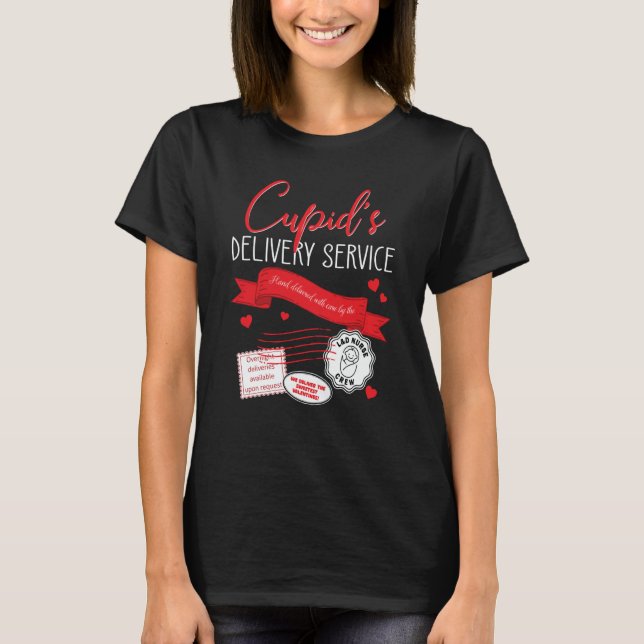 Cupid's Lieferdienst L&D Krankenschwester Valentin T-Shirt (Vorderseite)