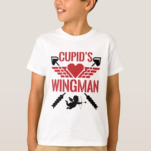 Cupids Niedlicher Valentinstag T-Shirt (Vorderseite)