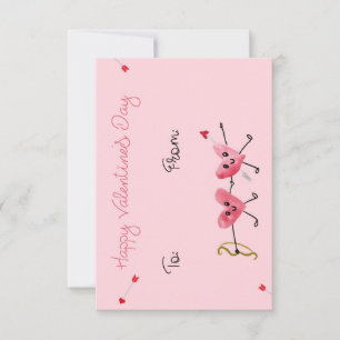 Cupids Pfeil Herzen Valentinstagskarte Dankeskarte
