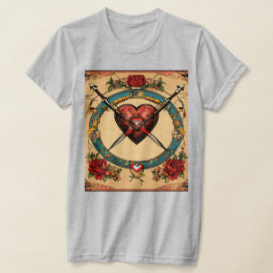 Cupids traditioneller Tattoo-T - Shirt