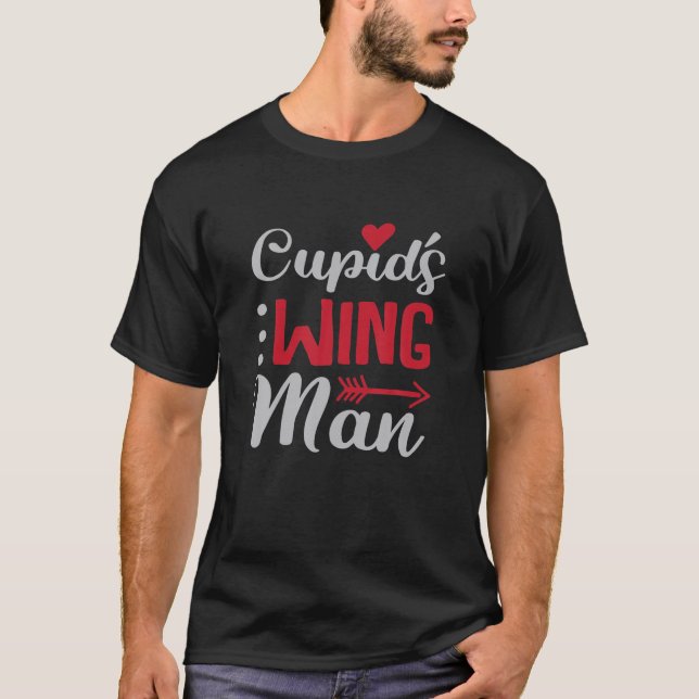 Cupid's Wingman Niedlich Valentinstag Matchmaker A T-Shirt (Vorderseite)