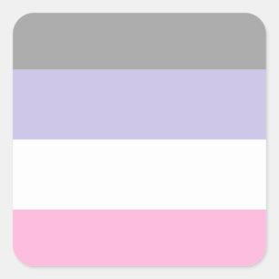 Cupioromantic Pride Flag  Quadratischer Aufkleber