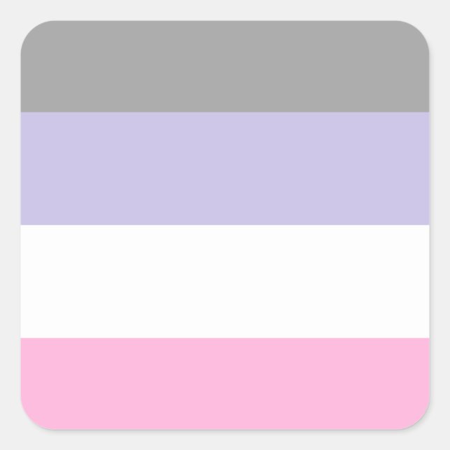 Cupioromantic Pride Flag  Quadratischer Aufkleber (Vorderseite)