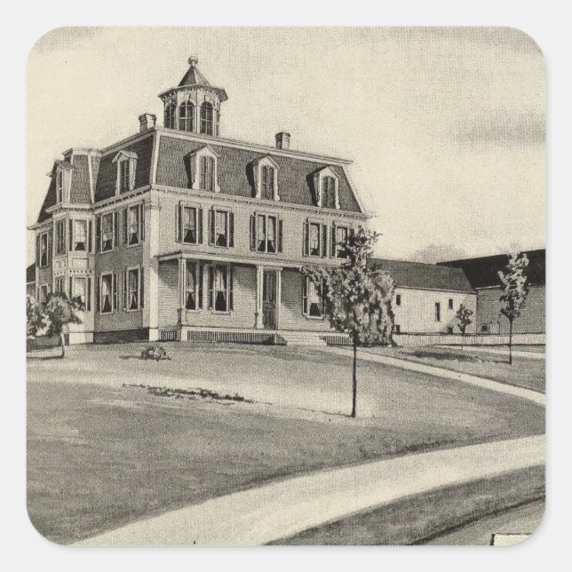 Cupola Farm Quadratischer Aufkleber (Vorderseite)