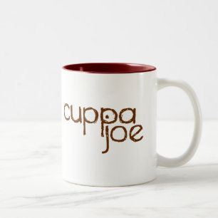 cuppa Joe-Logo im Braun - Zweifarbige Tasse