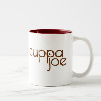 cuppa Joe-Logo im Braun - Zweifarbige Tasse