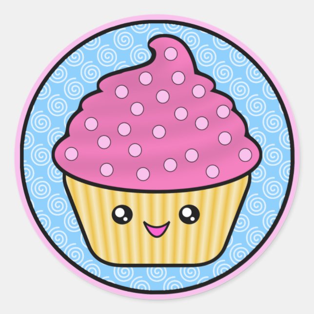 Cuppy Cake Kawaii Stickers (Vorderseite)