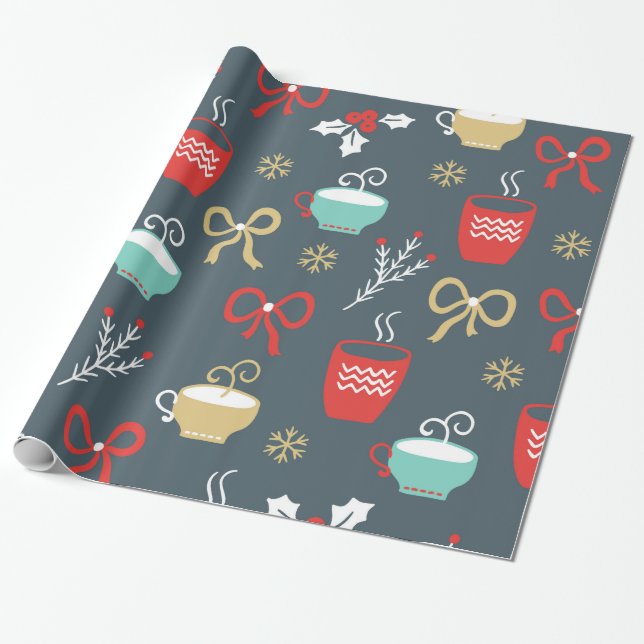 Cups Bugs Mistletoe und Brandzweige Geschenkpapier (Ungerollt)