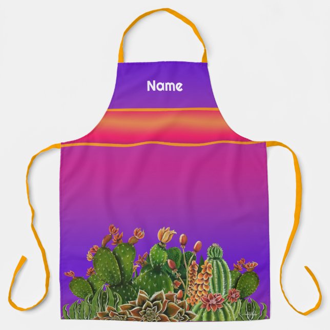 Cups der succulents All-over Print-Schürze Schürze (Vorderseite)