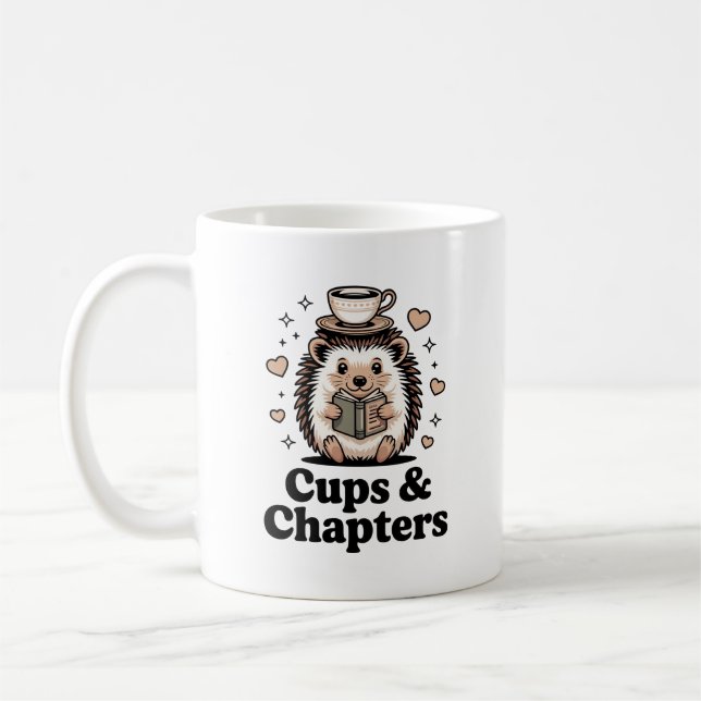 Cups & Kapitel Warmer Igel Herbst gemütlich Kaffeetasse (Links)