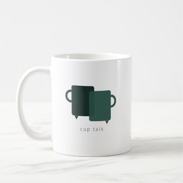 CupTalk Logo - Erhöhen Sie Ihren Sip, Shop jetzt! Kaffeetasse (Links)