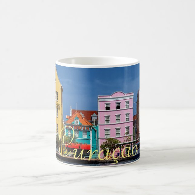 Curacao auf der weißen 11 oz klassischen Weißen Ta Kaffeetasse (Mittel)