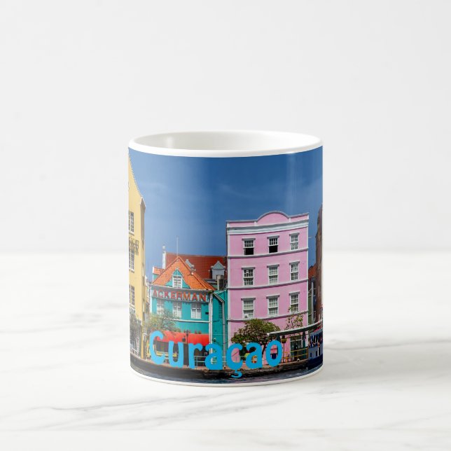 Curacao auf der weißen 11 oz klassischen Weißen Ta Kaffeetasse (Mittel)