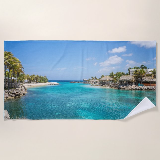 Curacao Beach Design Strandtuch (Vorderseite)