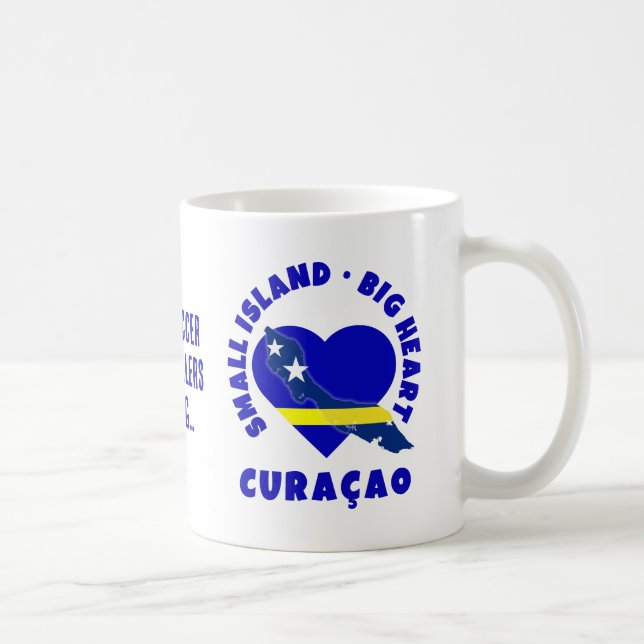 CURAÇAO Big Heart Fun Custom 2026 Soccer Kaffeetasse (Rechts)