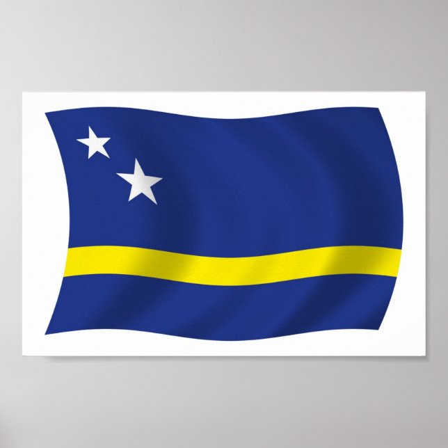 Curacao Flag Poster Print (Vorne)