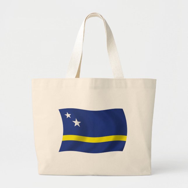 Curacao Flag Totag Jumbo Stoffbeutel (Vorne)