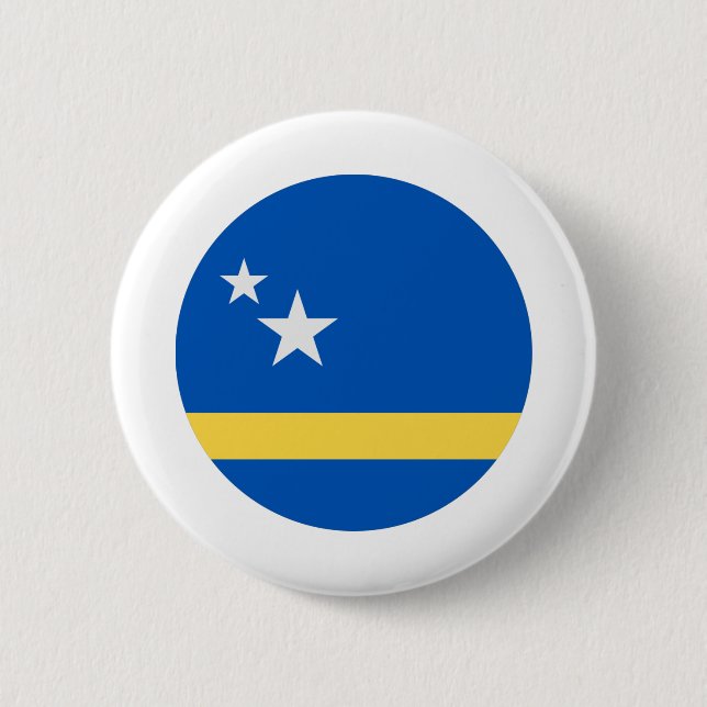 Curacao-Flagge Button (Vorderseite)