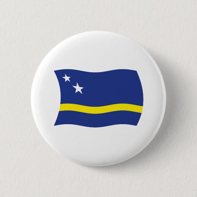 Curaçao-Flagge-Button Button (Vorderseite)